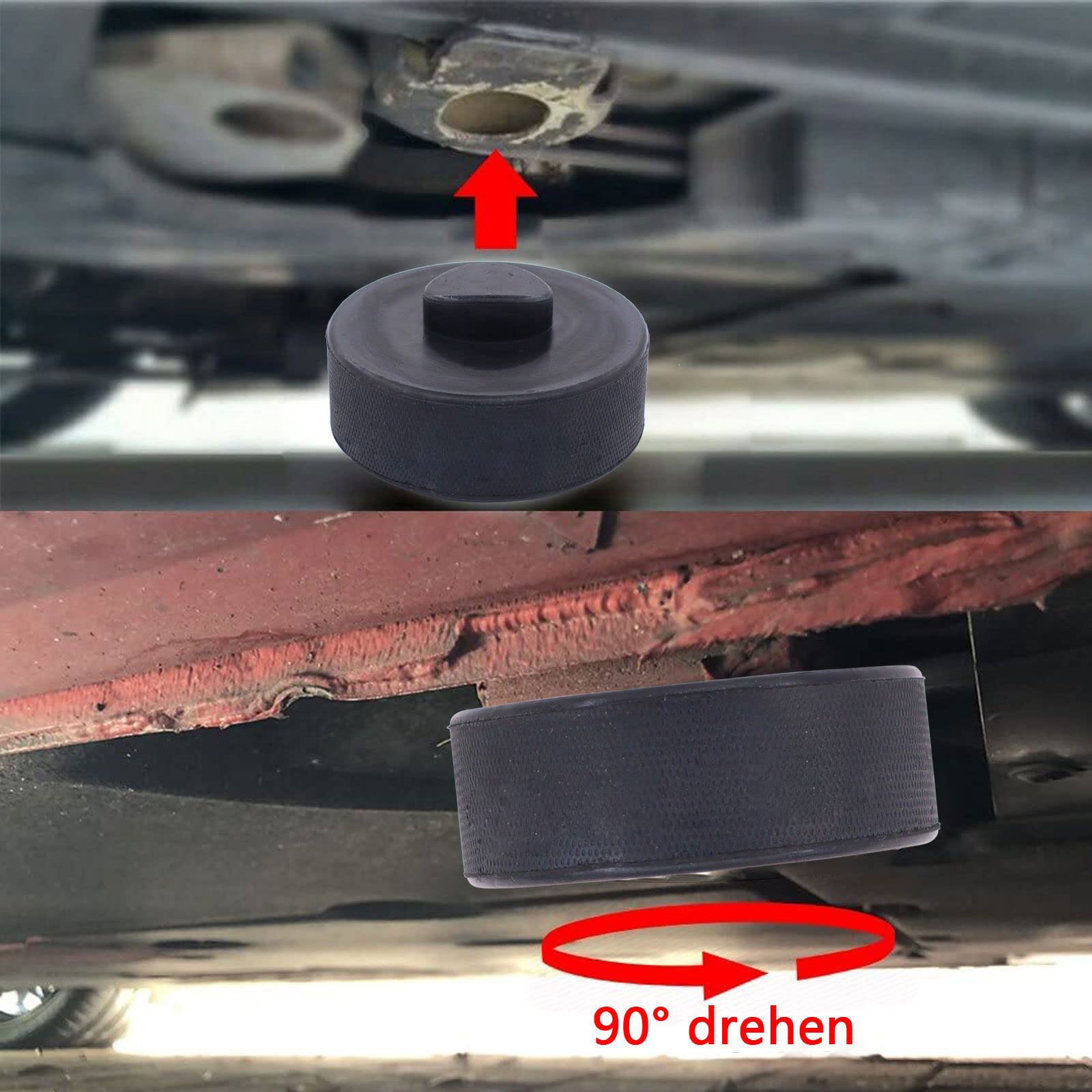 Doo Engy Gummi Wagenheberaufnahme Jack Pad Wagenheber Adapter Gummipuffer für 911 964 991 993 996 997 924 944 968 Cabriolet Speedster Box-Ster 986 Cayman 981 987