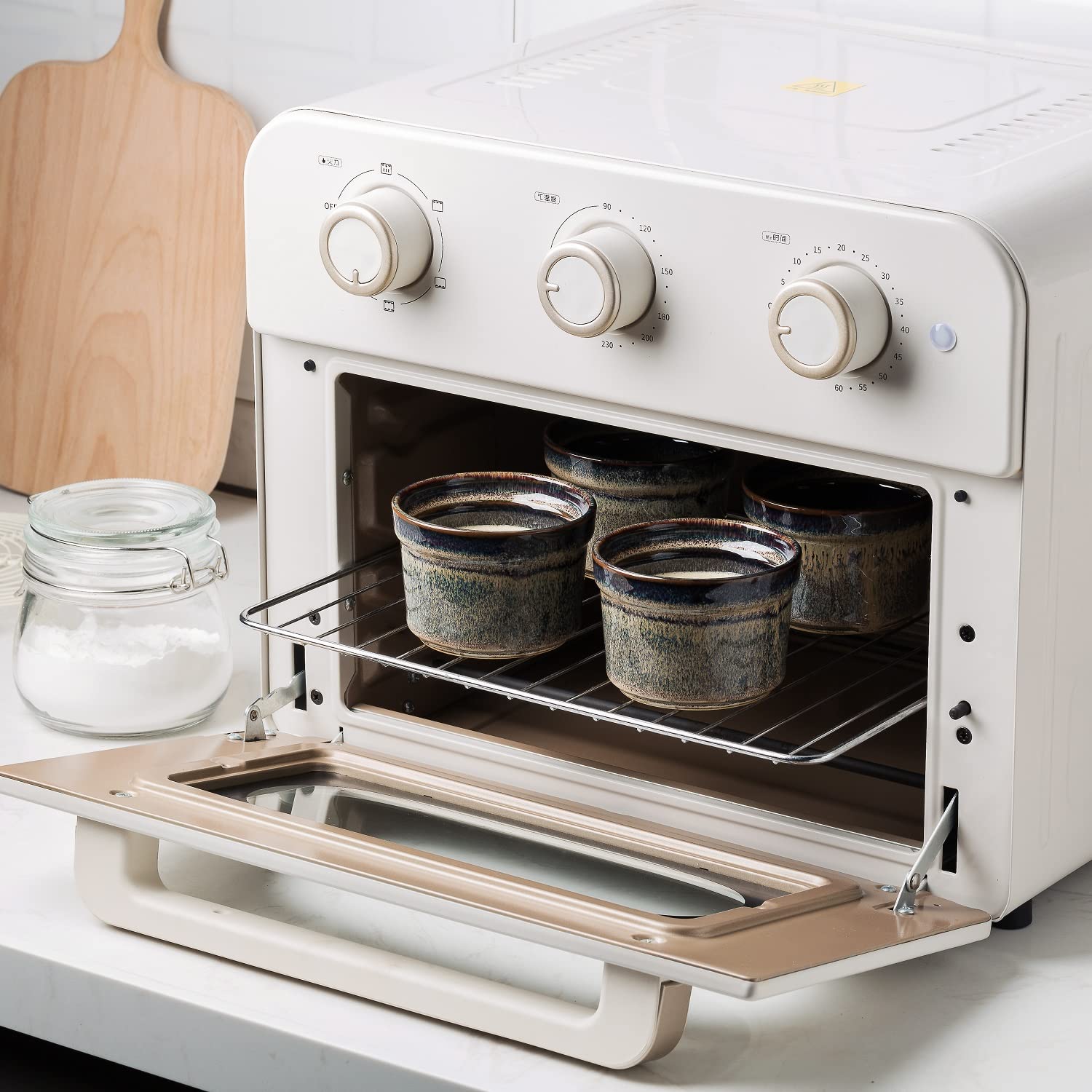 Cerámica Ramekins 5 onzas, porcelana Ramekins juego de 4, apto para horno, pequeños ramequines para hornear para platos de crema Brulee