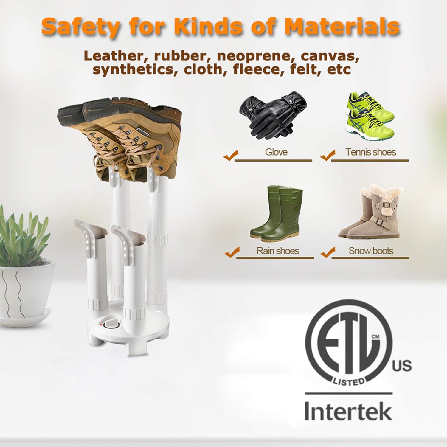 LAVIEAIR Boot Dryer, Shoe Dryer and Glove Dryer with Timer and Fan, White : Clothing, Shoes & Jewelry