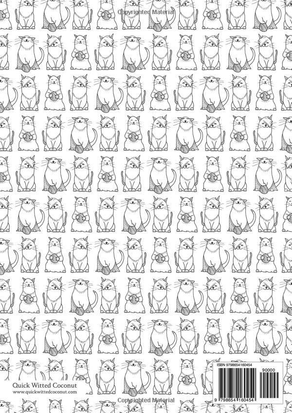 Cats Notebook - Lined Pages - A4 - Premium: (Black White Edition) Fun notebook 192 lined pages (A4 / 8.27x11.69 inches / 21x29.7cm) - Image 2