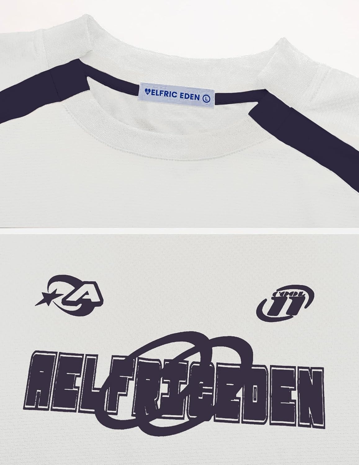 Aelfric Eden Oversized T Shirt Men 90s Shirt Unisex Streetwear Contrast Color Graphic Tees Casual Vintage Summer Tops