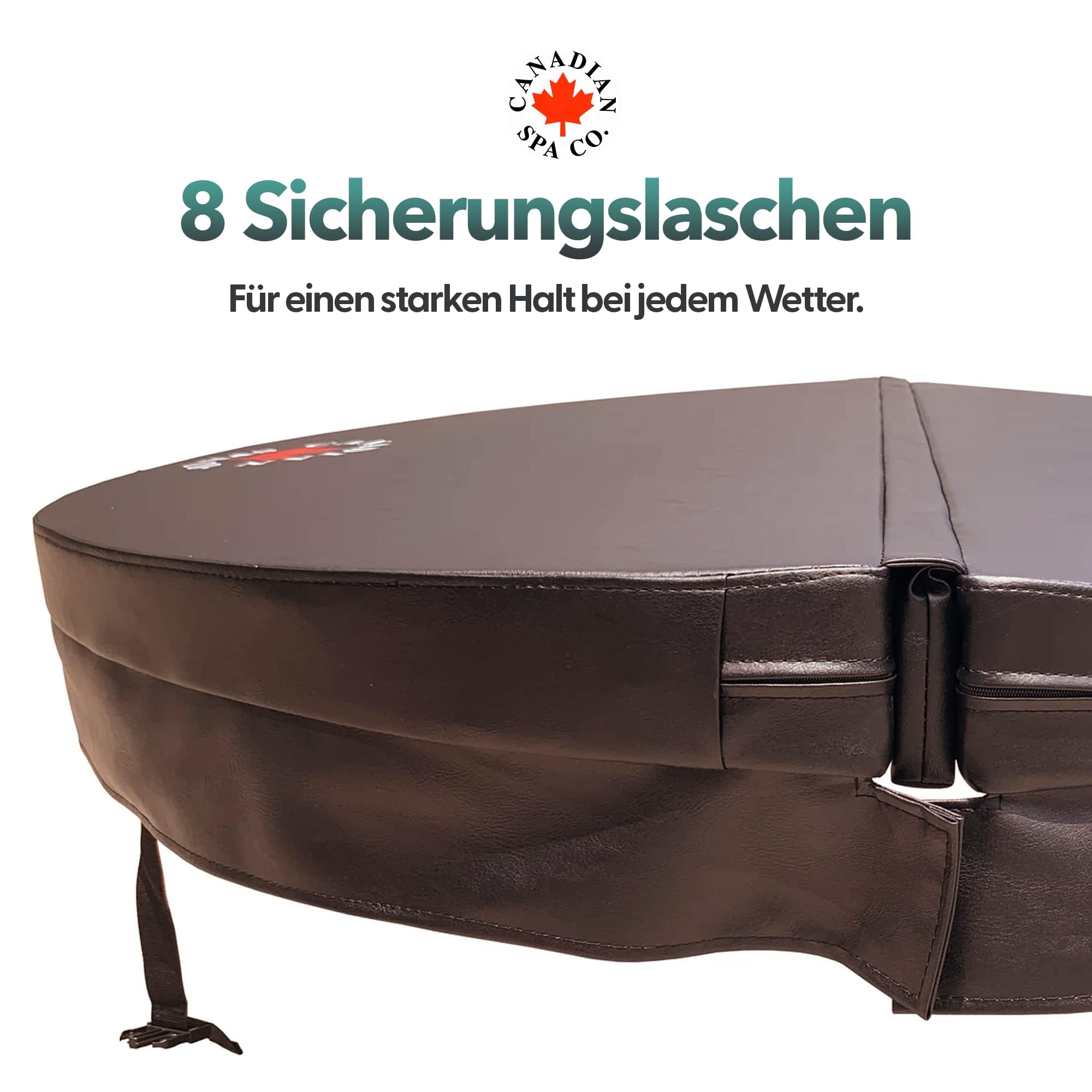 CANADIAN SPA CO. Poolabdeckung rund, Ø 203 cm, braun, Isolierabdeckung für Hot Tub, Abdeckung für Pool wasserdicht und UV-beständig