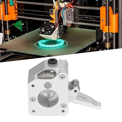 review Hardened Steel Silver Dual Gear Extruder MK8 3D Printer Accessory Replacement Part for Prusa I3 Mk3(Left Hand)