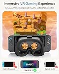 VR Headset for Nintendo Switch 2 (2025), Switch 2 Virtual Reality VR Glasses with Adjustable HD Lenses and Comfortable Head Strap, Labo VR Kit for Switch 2 Accessories, Black