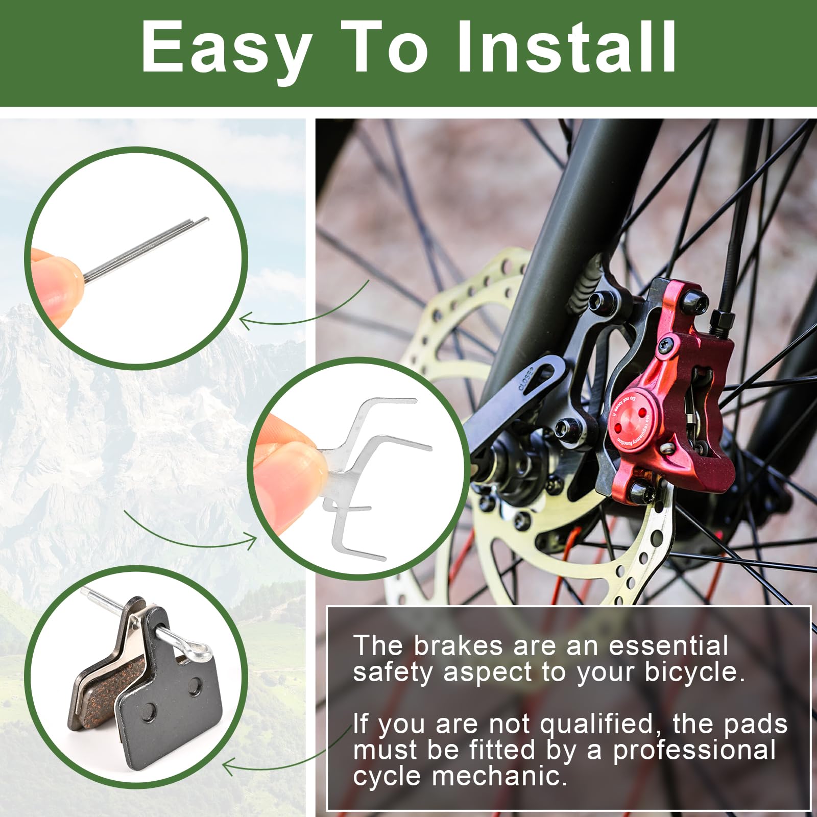 Amazon.com: Aurora Racing 2 Pair Bicycle Disc Brake Pads, Mountain Bike  Disc Brakes Semi-Metallic for Mountain Bike Brake Pads, Bike Pads  Compatible with TRP Tektro Shimano : 運動和戶外活動