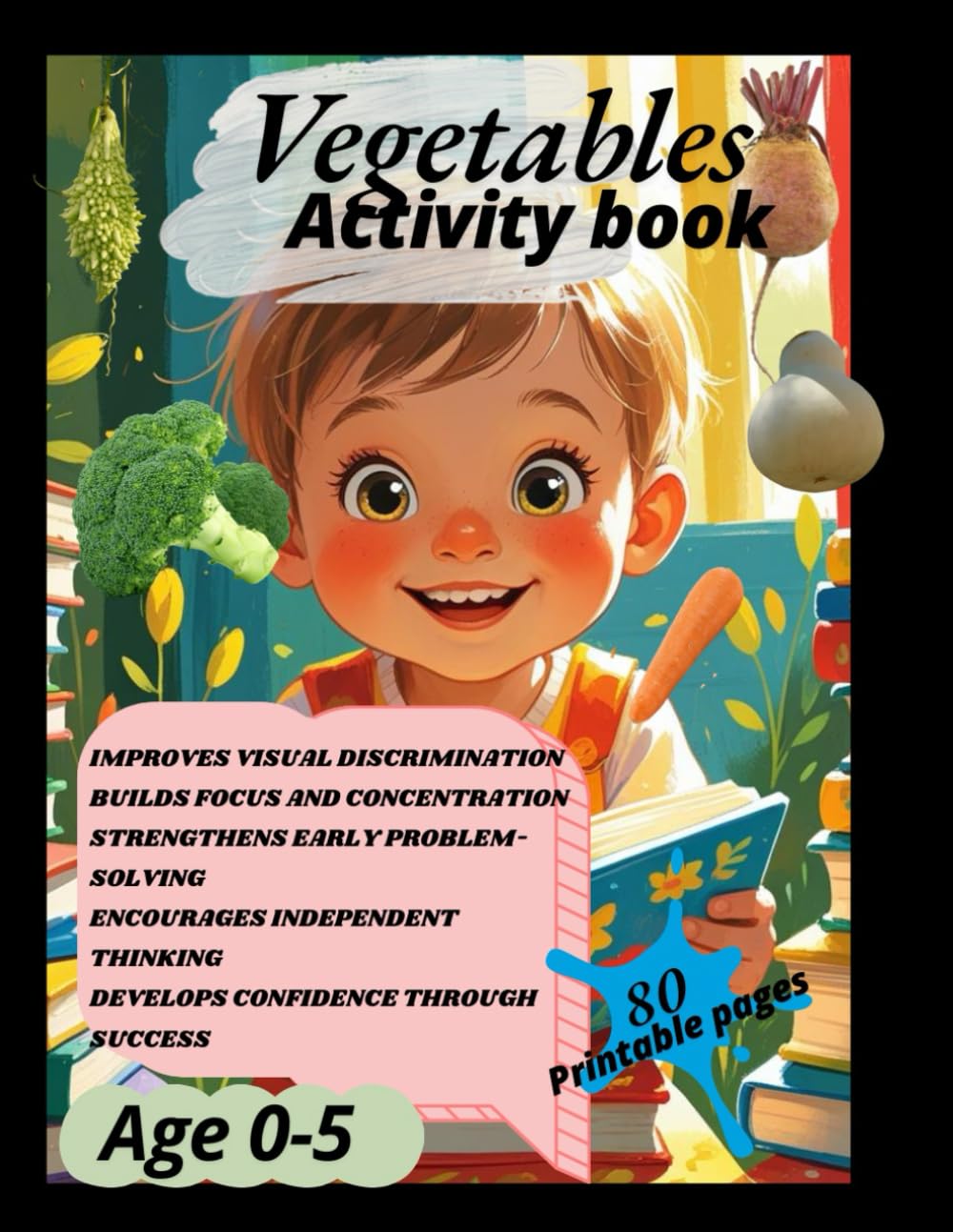 VEGETABLES ACTIVITY BOOK FOR TODDLERS (Kids activity book)