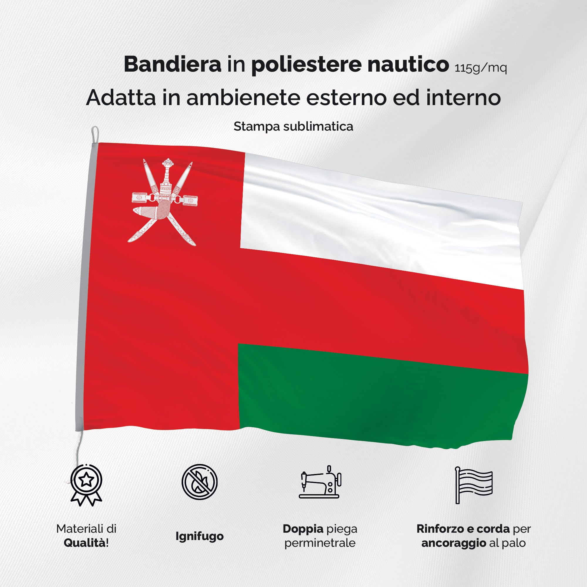 Bandiera ONU 150x220 Cm: Tessuto Nautico Poliestere 115 G/mq, Doppia Cucitura, Corda - Per Interni Ed Esterni