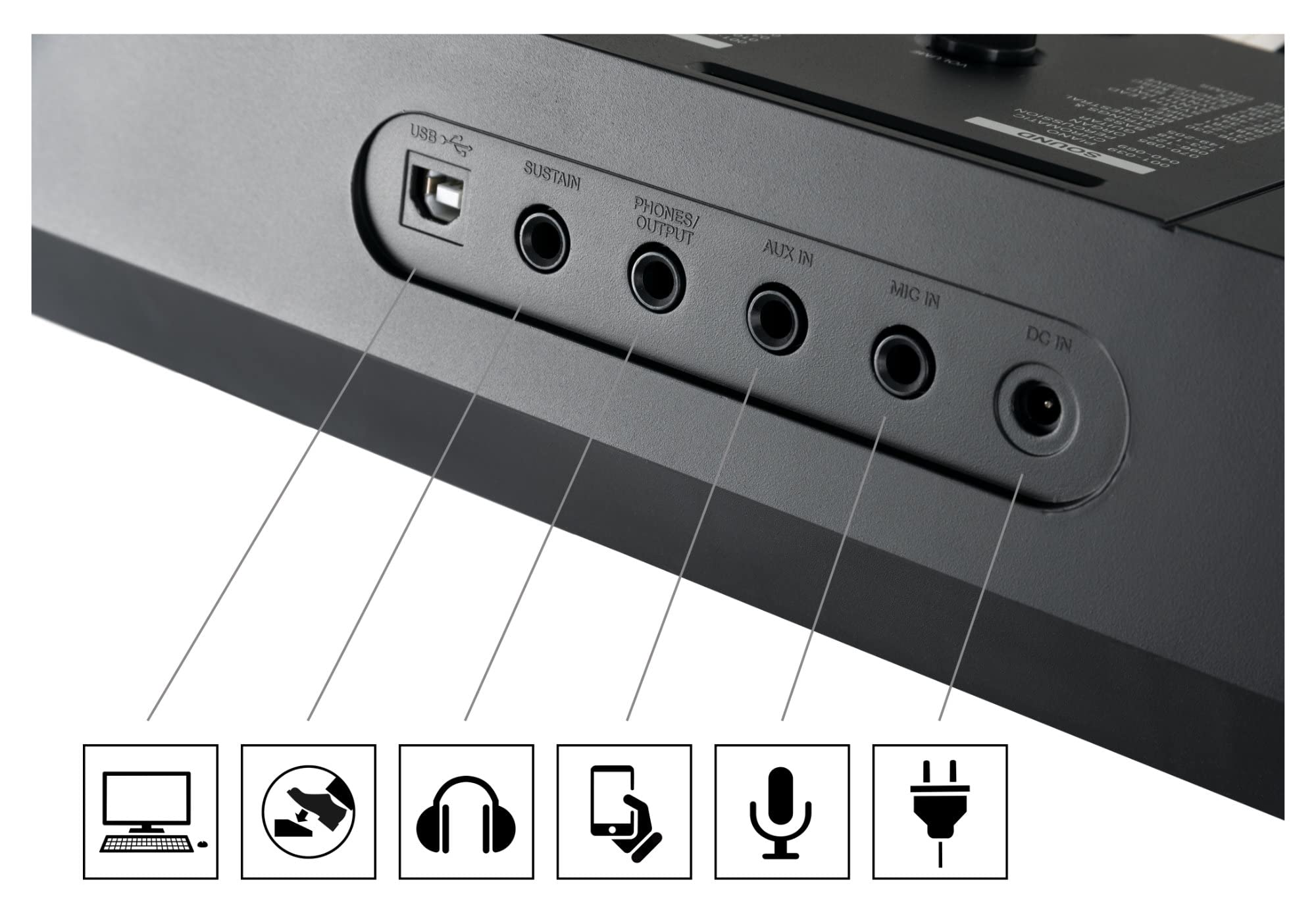 Classic Cantabile CPK-203 Keyboard, Polifonía de 64 notas, Voces: 480 | 61 teclas con respuesta táctil (3 niveles), Estilos: 160, Demos: 140, Canciones: 140, Tempo: 5-280 bpm, Función layer y split
