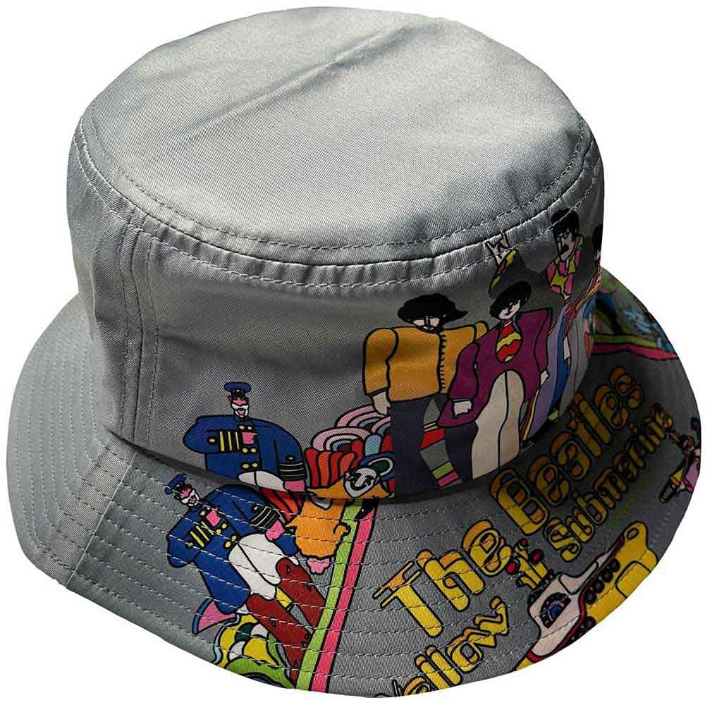 Rock Off officially licensed products Men's Beatles Yellow Submarine Bucket Cap Grey
