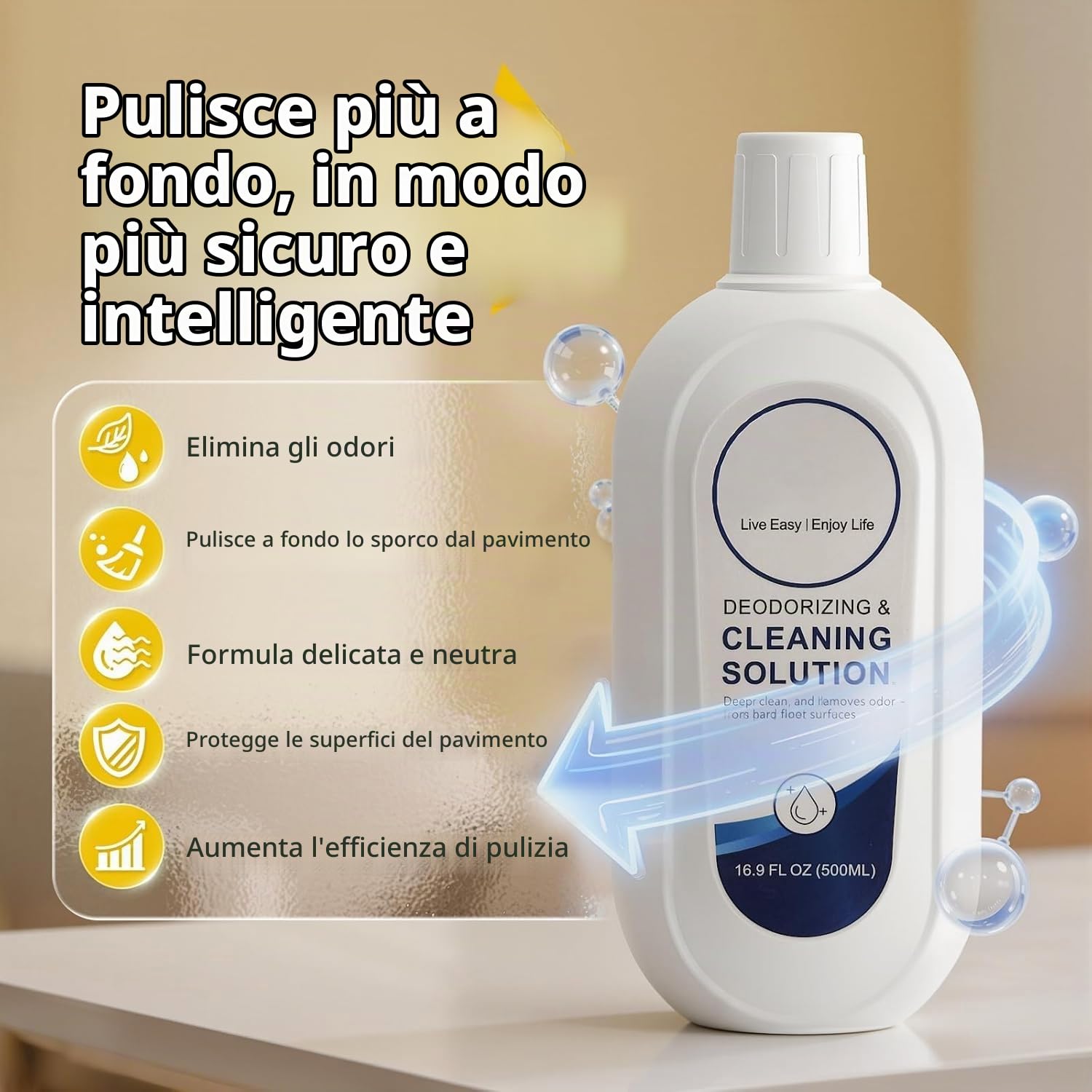 Soluzione detergente per aspirapolvere, confezione da 3, compatibile con aspirapolvere Tineco Wet Dry (iFLOOR e FLOOR ONE S5/S6/S7/S9), formula senza residui da 500 ml per pavimenti duri