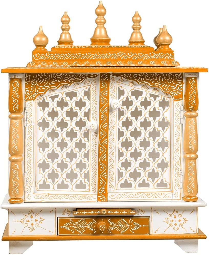 Wooden Temple/Home Temple/Pooja Mandir/Pooja Mandap/Temple for Home (Rojali60 Cm)