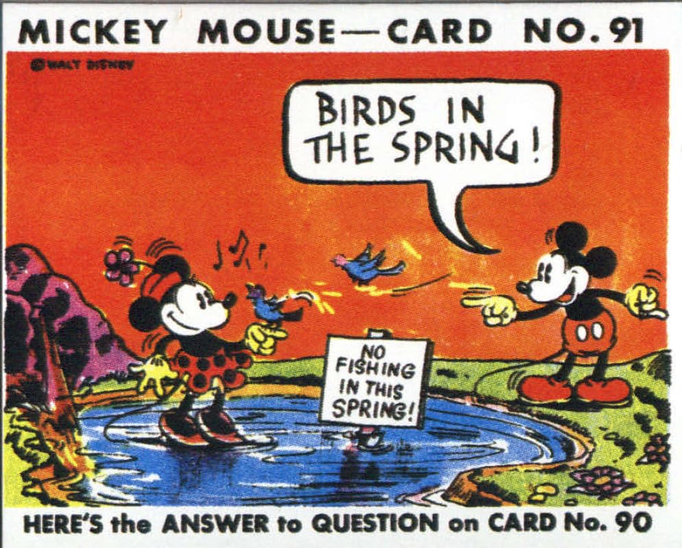 1935 Gum Inc. Mickey Mouse (1995 Reprint) #91 Birds in the Spring Non-Sport Card - Sportscard...