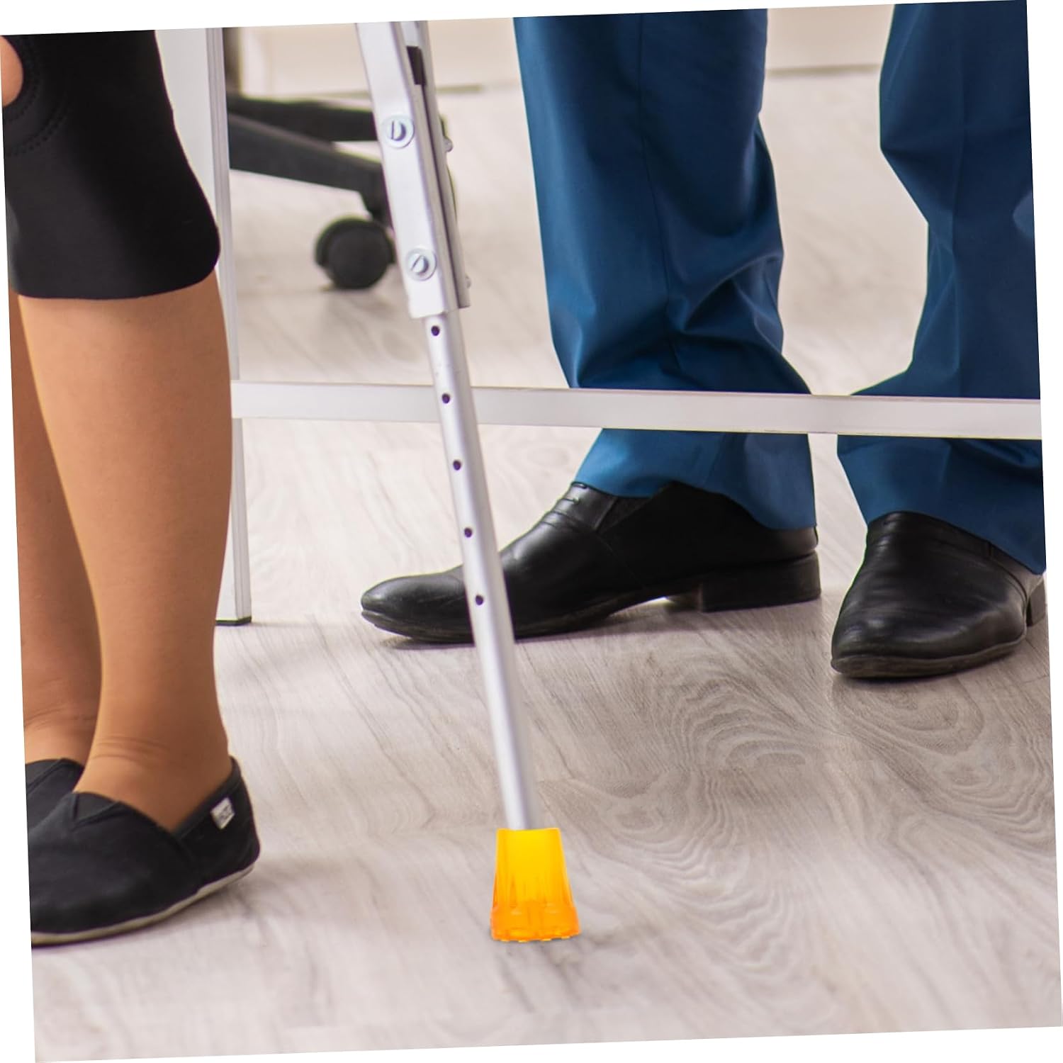COLLBATH 6pcs Non Slip Cane Tips for Walking Stick Crutches Non-Skid Crutch Pads Replacement Wear-Resistant Cane End Pads for Elderly