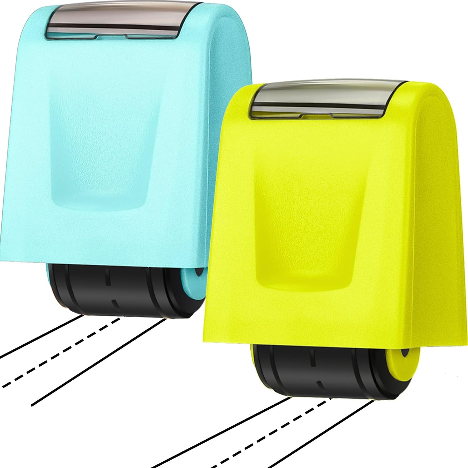 Sherr 2 Pcs Roller Stamp Classroom,2.72 X 2.44 X 1.54 Inch,Green,Light Blue