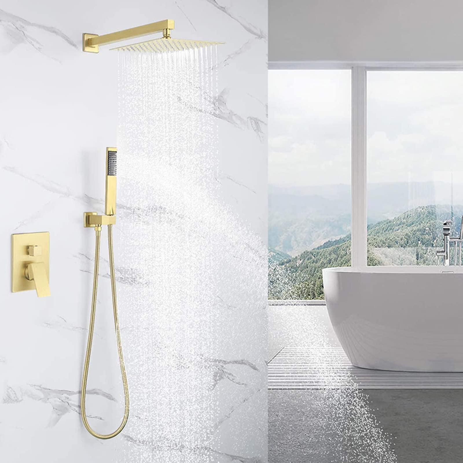 Ensemble de mitigeur de douche pour salle de bain moderne effet pluie
