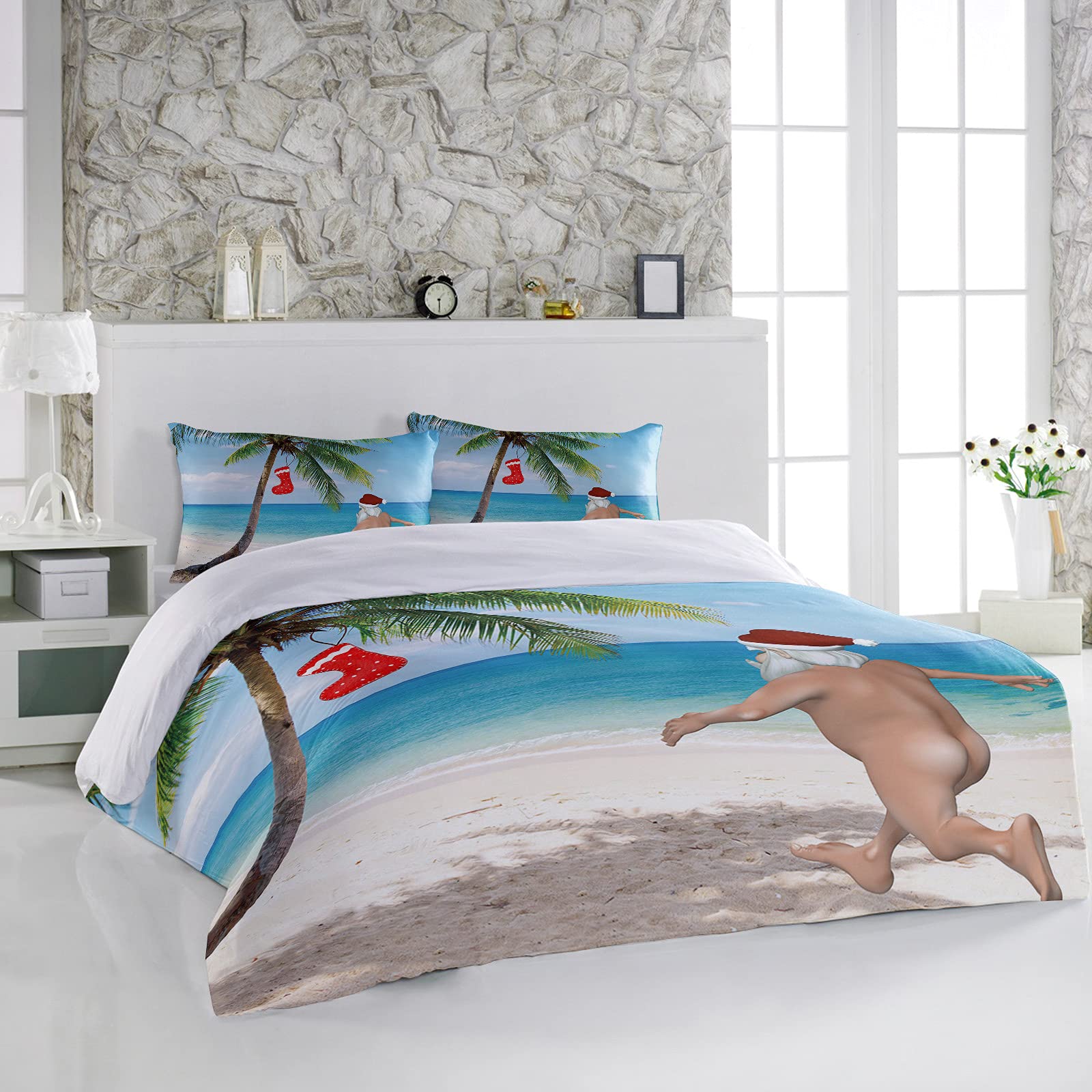 3 Pieces Bedding Set Christmas Coastal 
