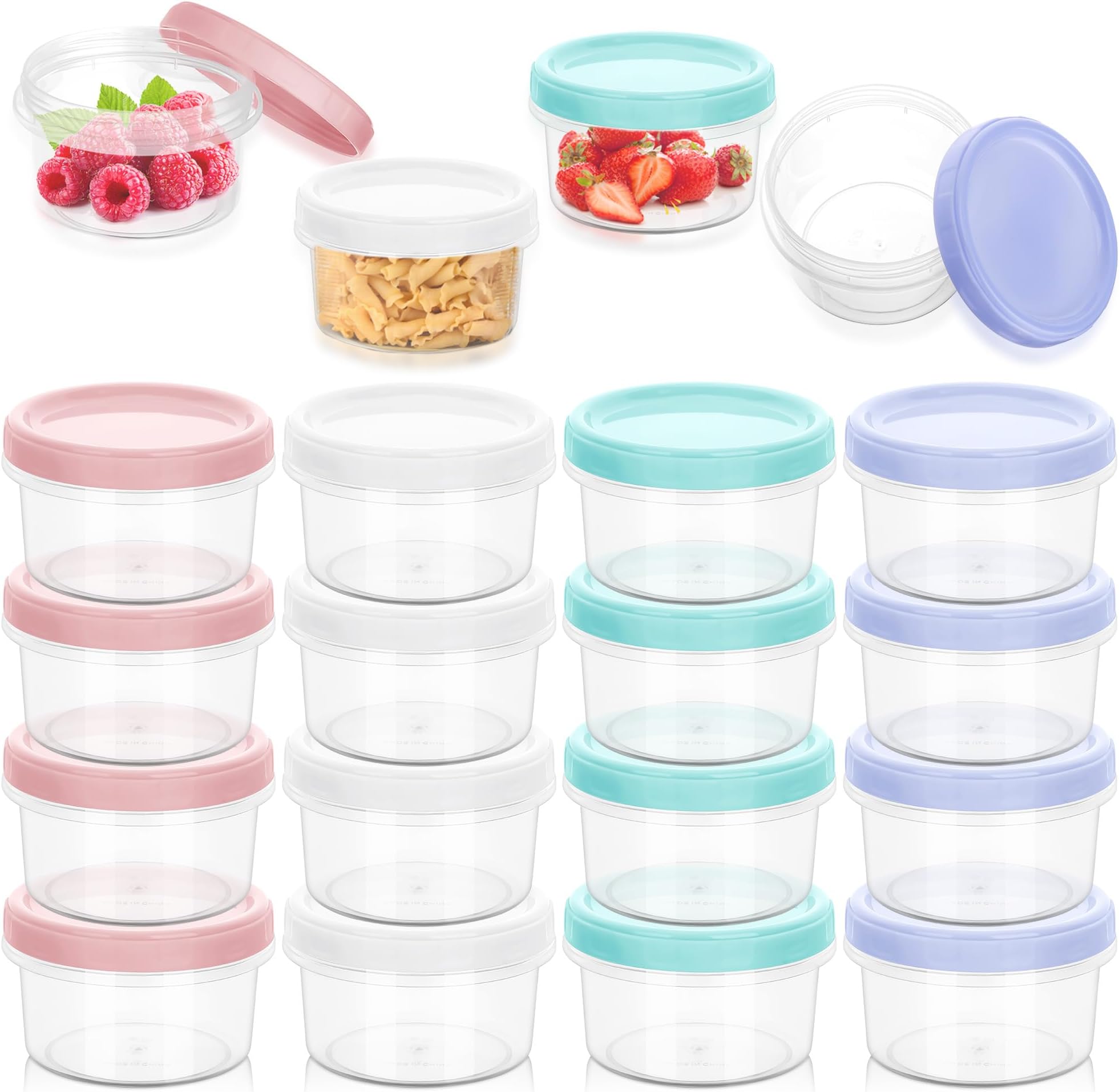 Vasetti Bambini 120ml - Contenitori Plastica Senza BPA, Per Alimenti, Freezer E Microonde, 16 Pezzi - Foto 6