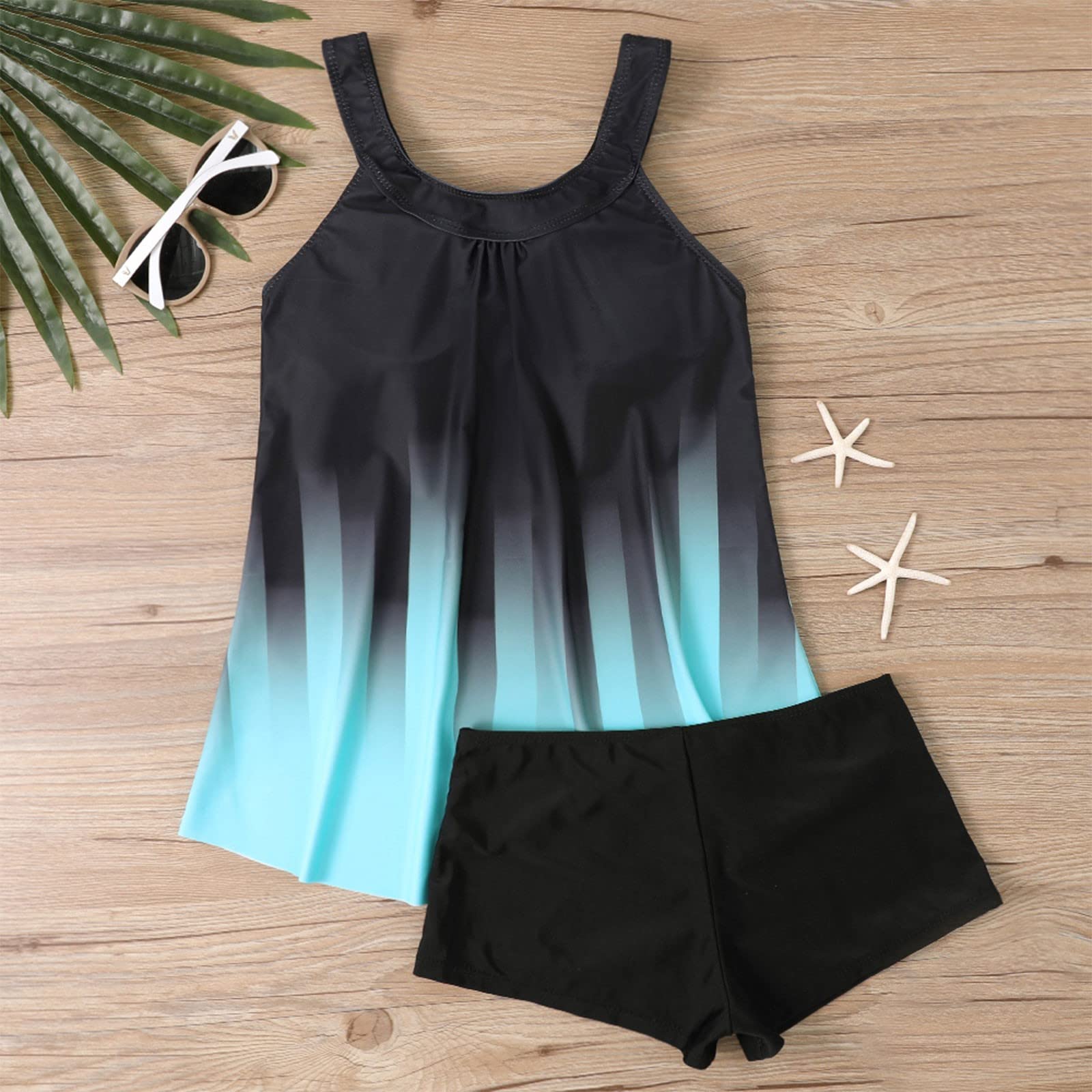 Générique Tankinis Femme Gainant Ventre Plat Robe De Bain Sexy Amincissant Été Ronde Plage Vintage Tankini