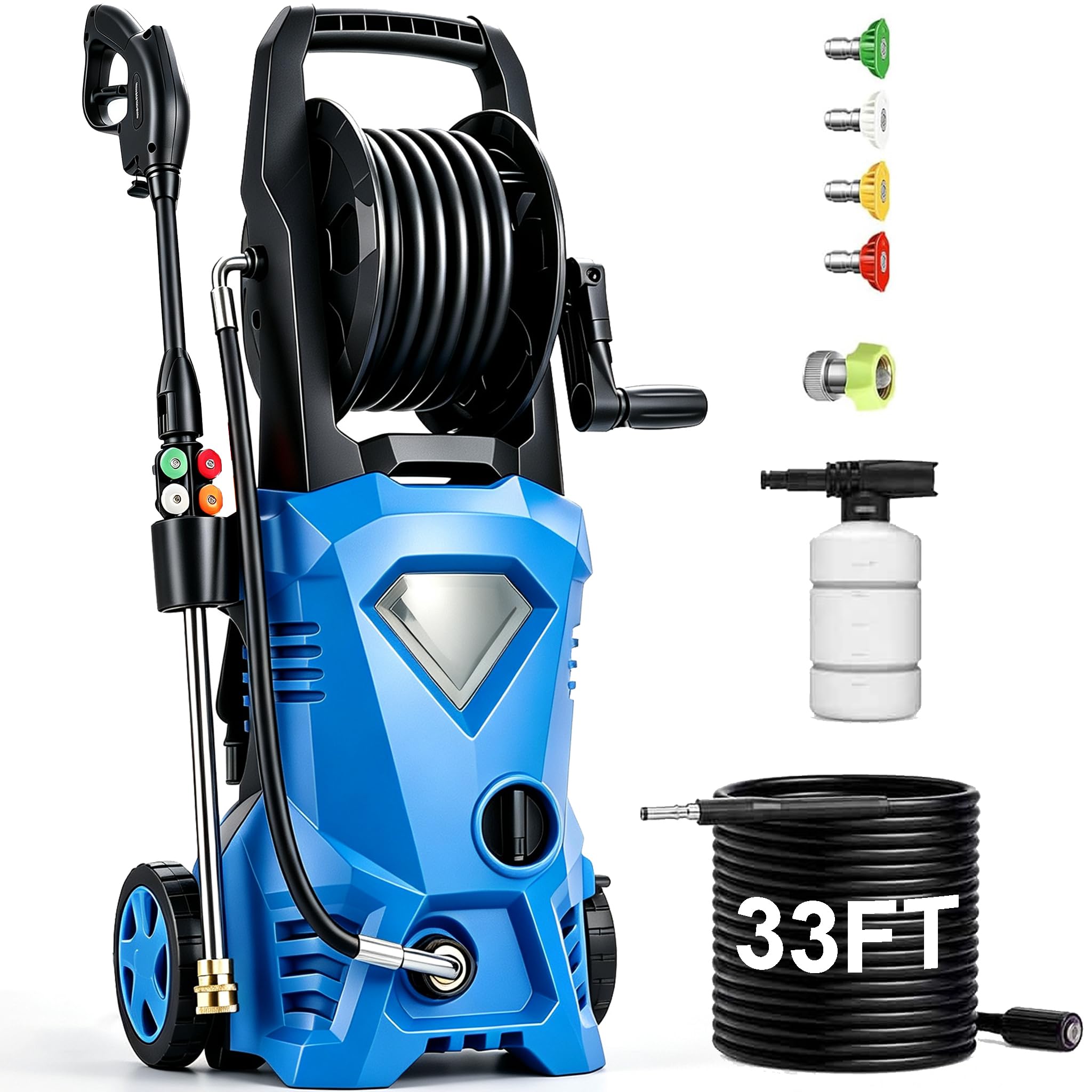 Imdot Electric Pressure Washer 5000 PSI Power Washer with 33FT Hose Reel