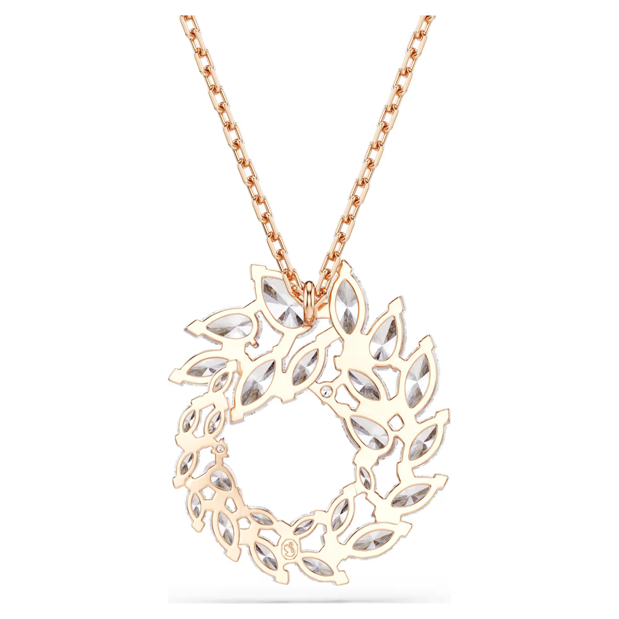 Swarovski Pendentif Mesmera, coupe marquise, blanc, finition or rose 18 carats