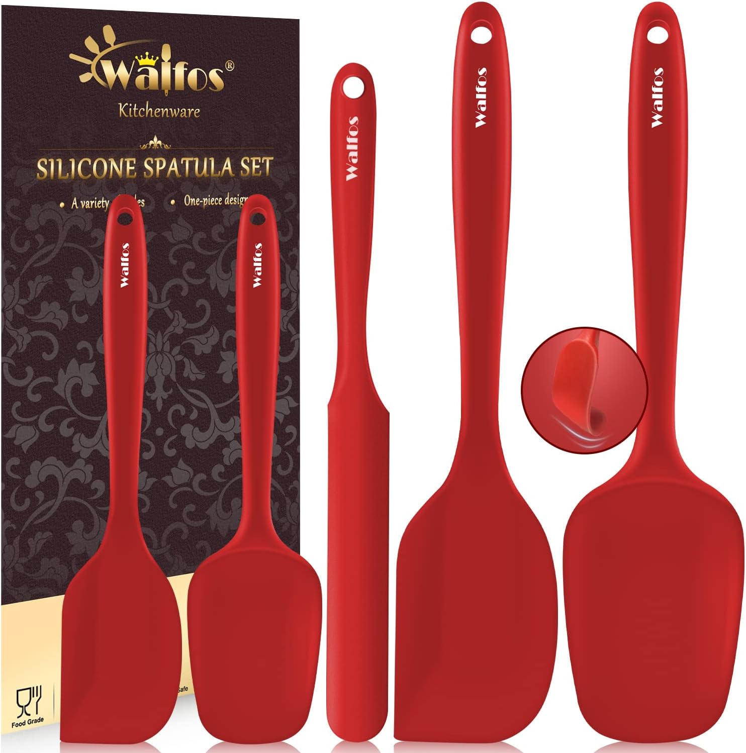 Pritogo Set De 3 Spatules En Silicone, Petites 21,5 Cm - Noyau En Métal - Sans BPA - Jusqu'à 220° - Bleu, Vert, Rose