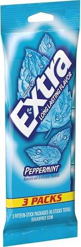 EXTRA Gum Peppermint, Sugar Free Chewing Gum, Bulk 3 Pack, 45ct