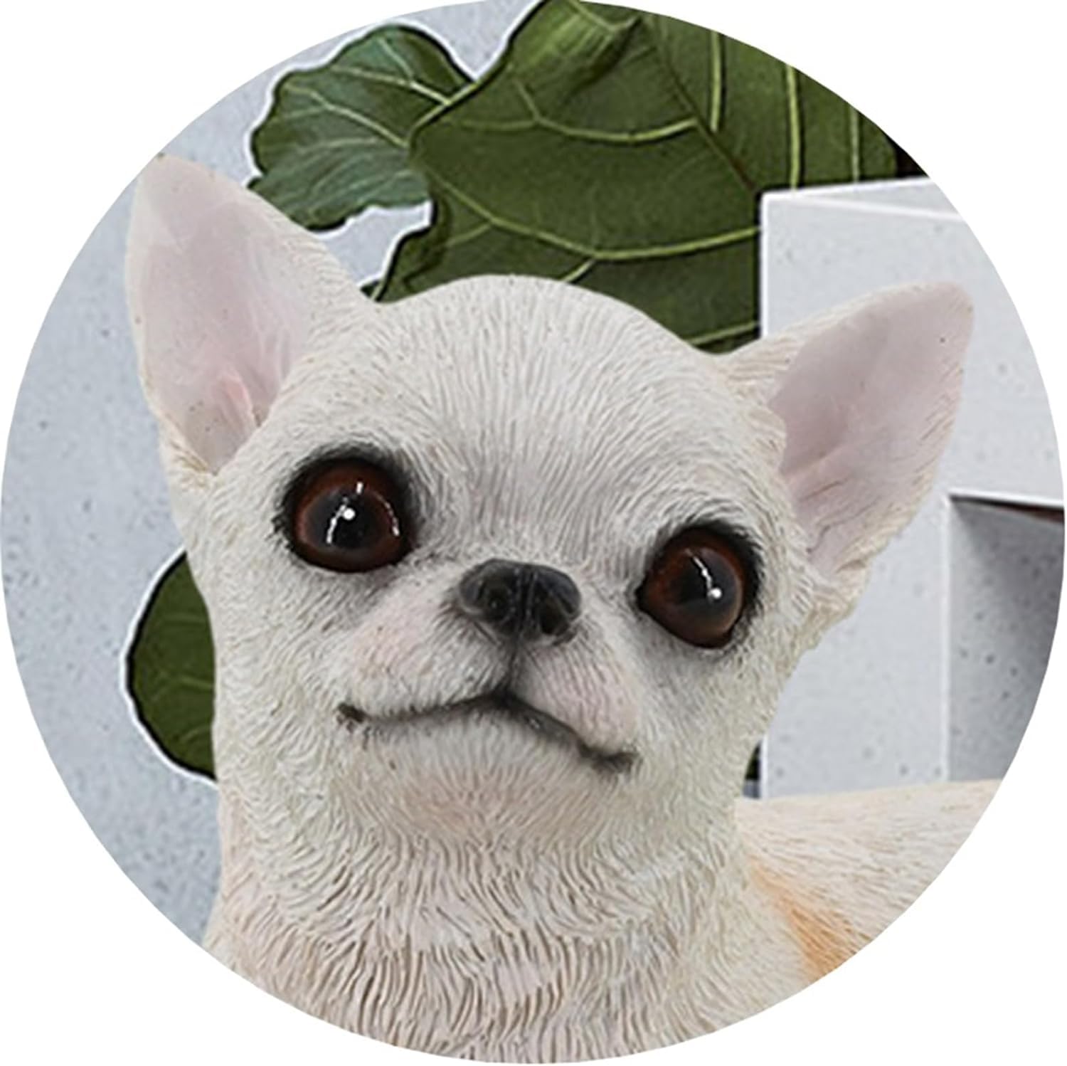 Fajne posągi ogrodowe dla psa chihuahua, dekoracja na zewnątrz, kreatywne krasnale ogrodowe z żywicy, śmieszne posągi psa na patio, trawnik, dekoracja podwórka, prezent na parapetówkę do ogrodu