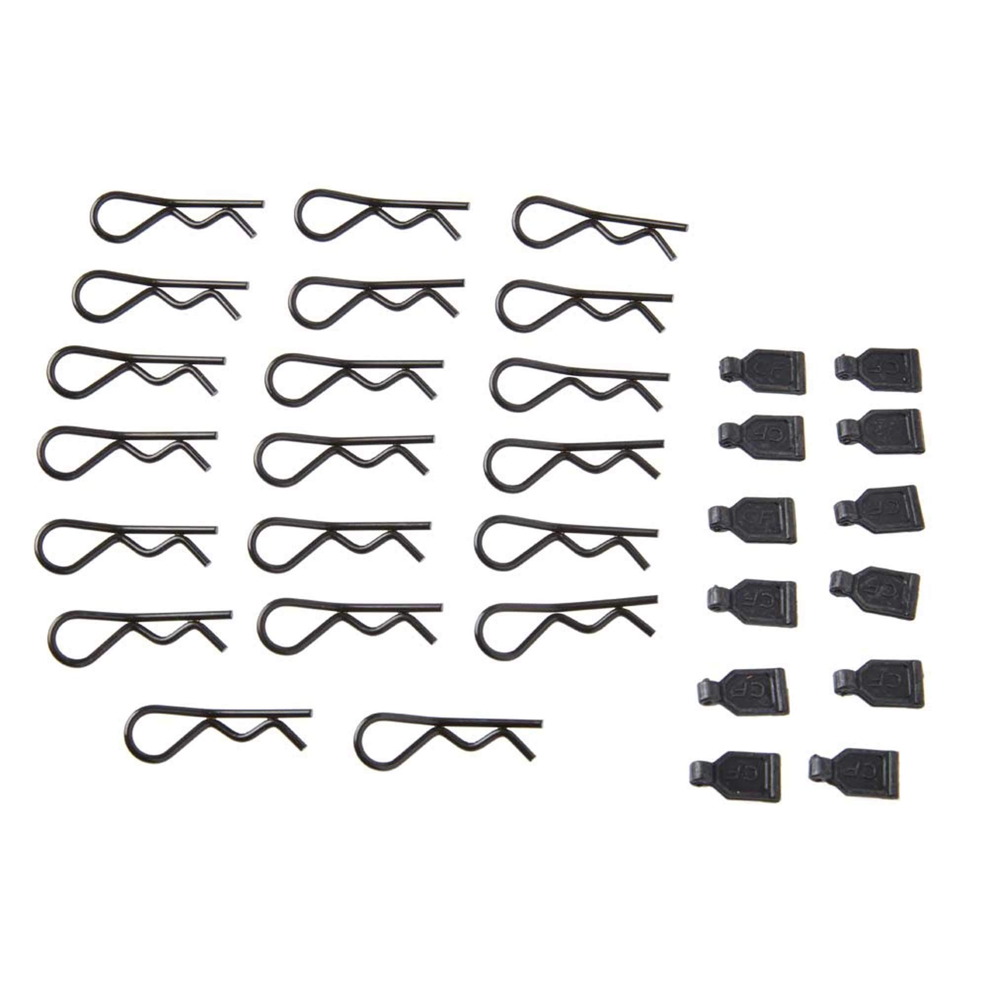 Duratrax 1/8 Body Clips 20/Rubber Pull Tabs 12 DTXC2651
