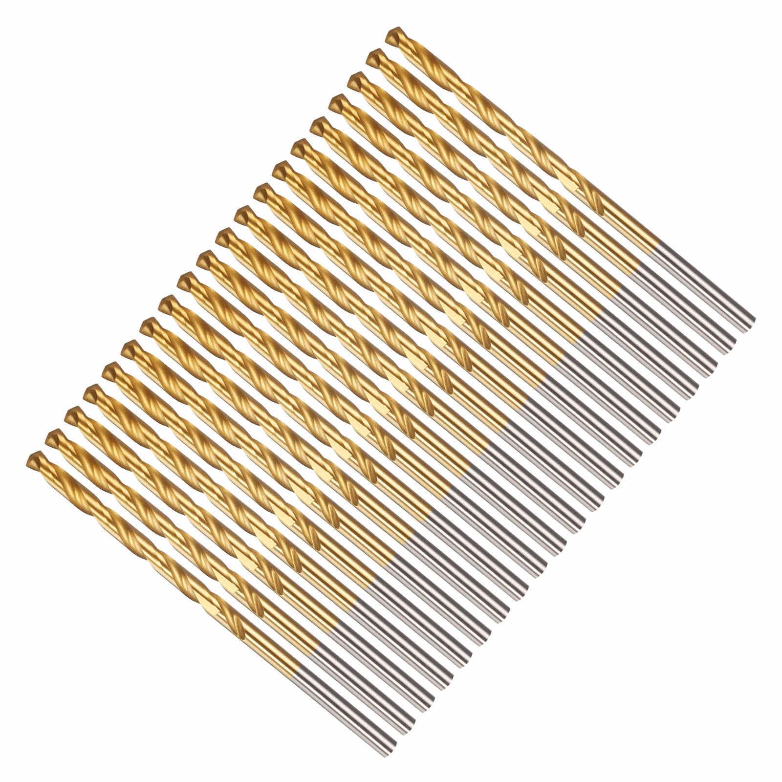 CoCud 4mm Drill Bit, 5/32" Cutting Diameter, 4341 HSS Jobber Bits TiN Coated 135° Cutting Angle