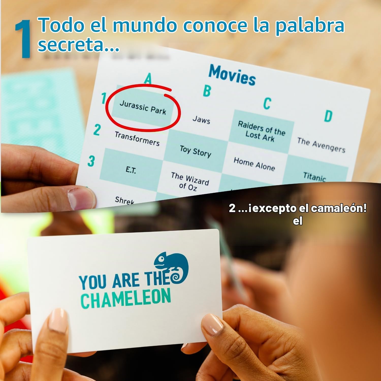 The Chameleon: Juego de Mesa Familiar premiado múltiples Veces (Versión en Inglés)