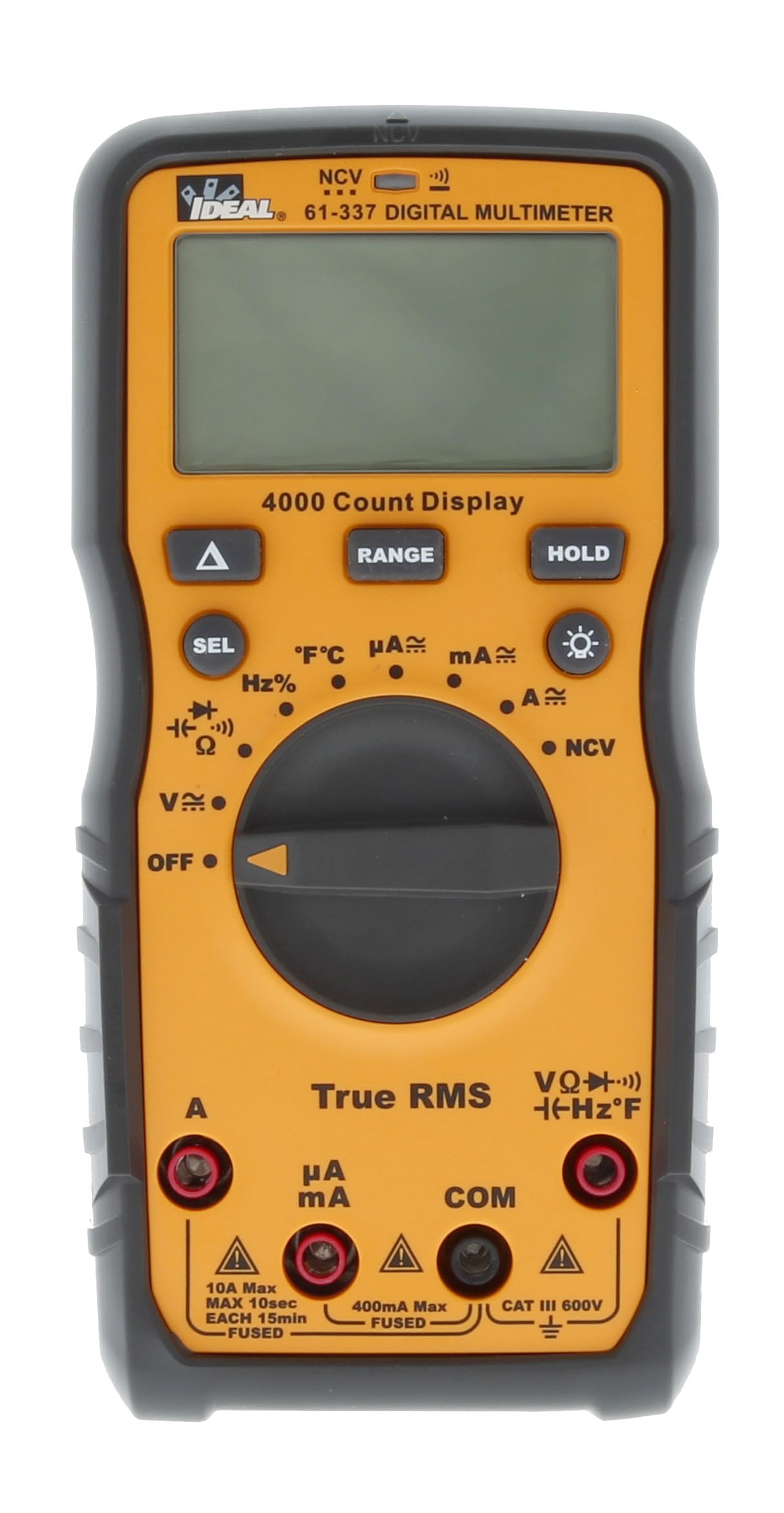IDEAL Electrical 61-337 600V Auto Range Multimeter w/NCVT and Temp