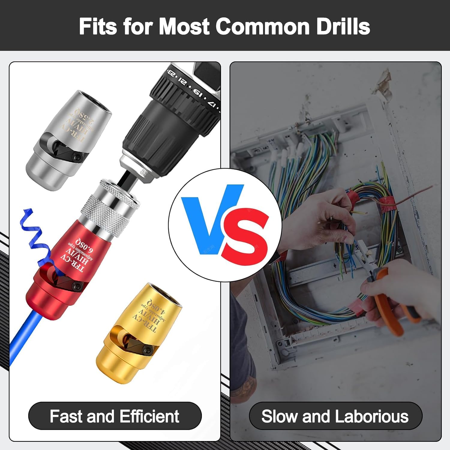 Pince à Dénuder Pour Perceuse, Outil De Dénudage De Fil 2025 Amélioré