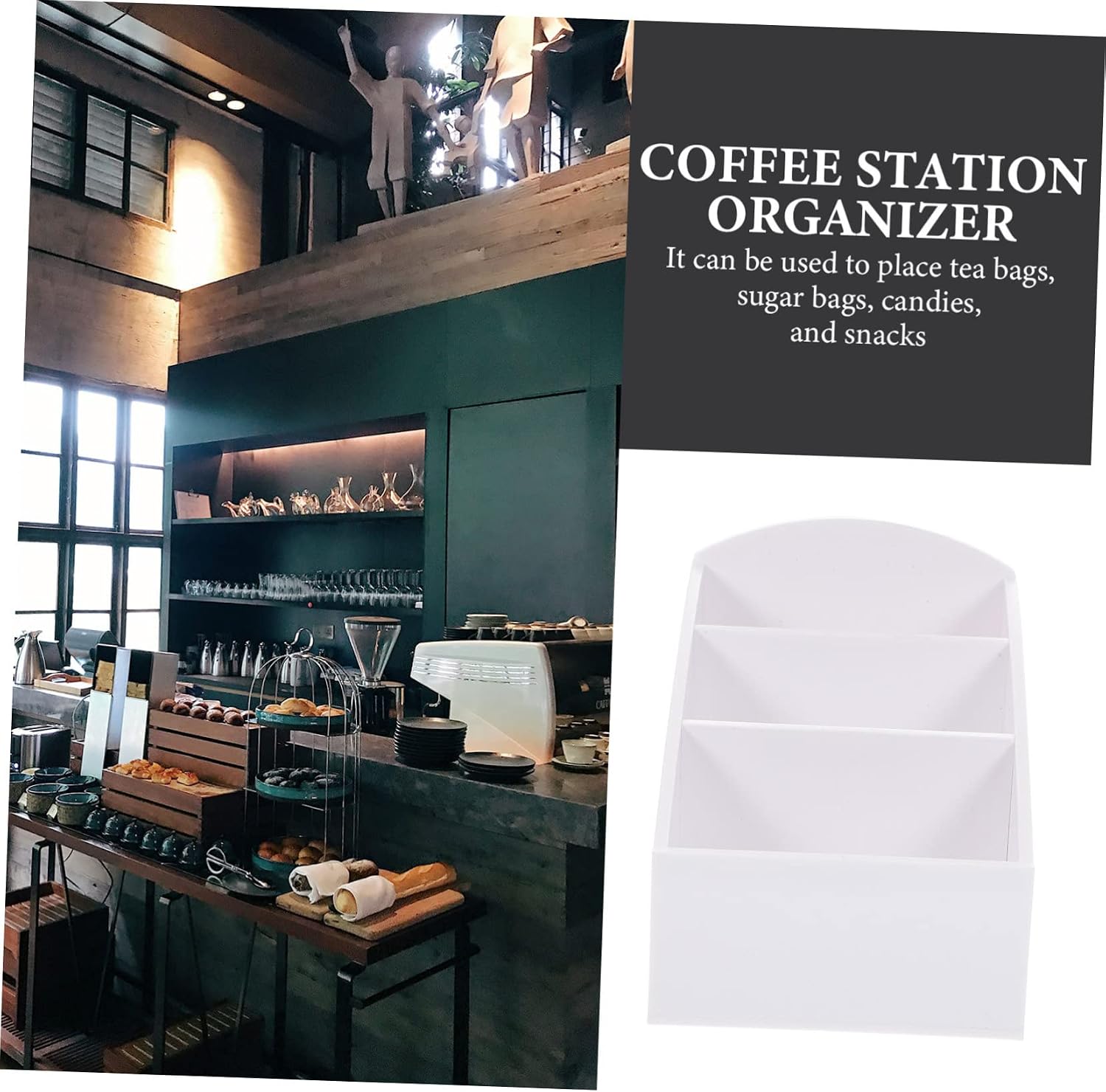 Coffee Station Organizer Sugar Holder Acrylic Xmas for Home