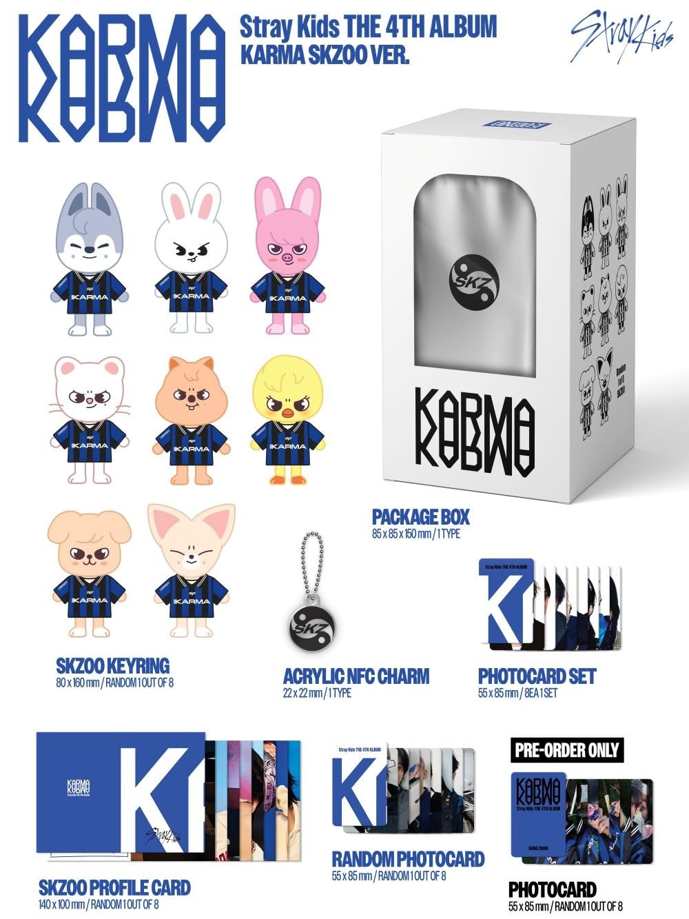 Amazon.com: Stray Kids 4th Full Album [KARMA] SKZOO Random Version