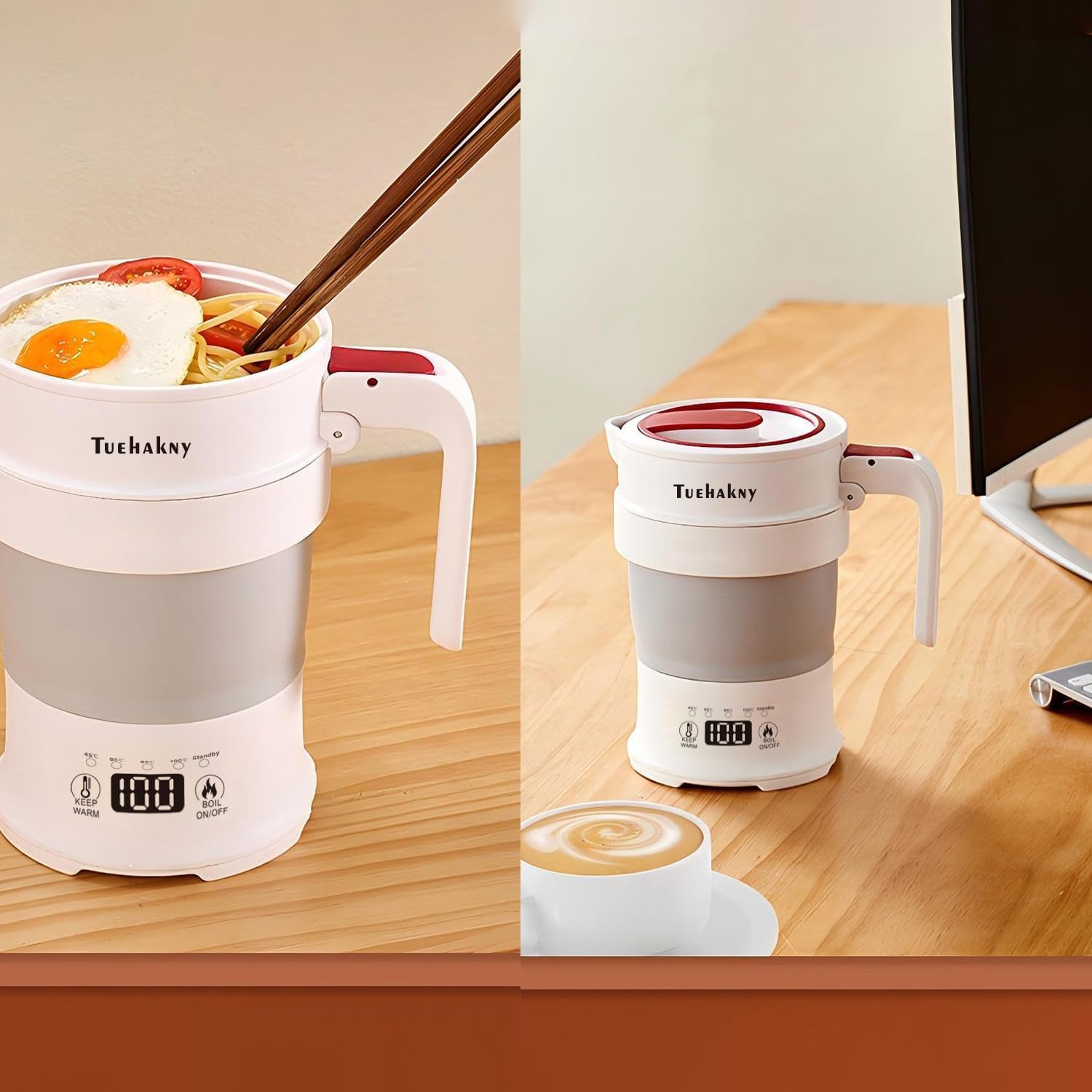 0.7L Foldable Electric Kettle with Temperature Control & Display, Portable Silicone Kettle for Outdoor Camping, Hiking & Travel image 4