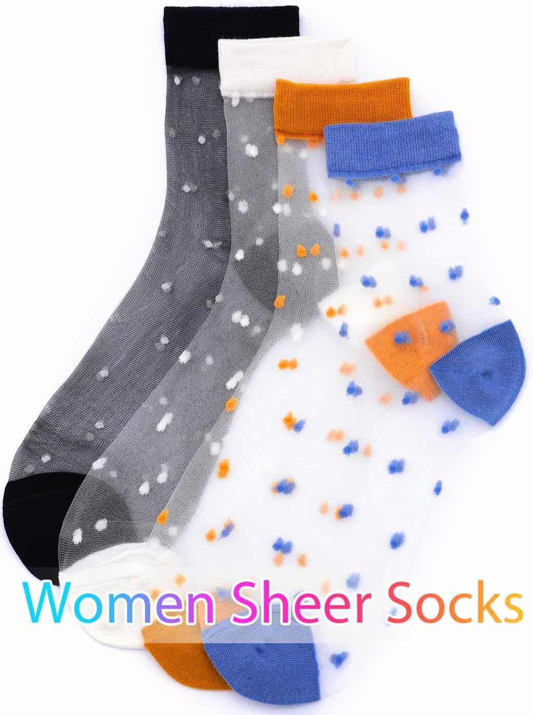 Campsis Women Sheer Ankle Sock Cute Ultrathin Transparent Mesh Socks - Image 4