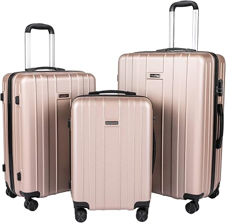 CarryOne 19TC1 - Valigia rigida leggera, con 4 ruote doppie silenziose,  combinazione di serratura D'or（livré par Rioj） Sets de bagages : Amazon.it:  Valigeria