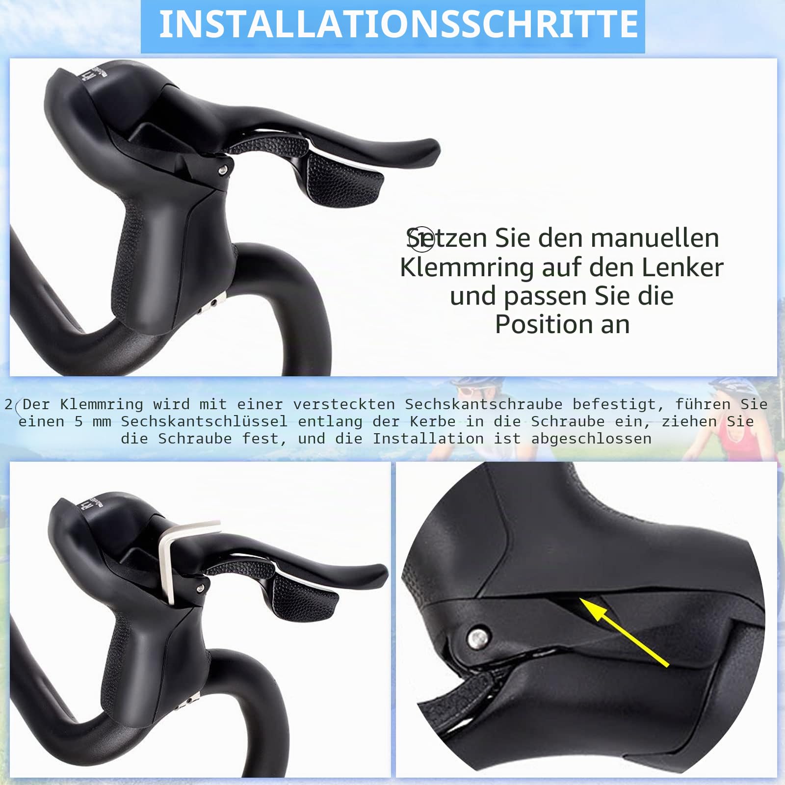 1 Paar Rennrad Schalthebel, 3 x 7 21 Speed Geschwindigkeit | Dual Control Schalthebel für Mountainbike Lenker Bremshebelgriffe zum Radfahren (L3 x R7 Speed)