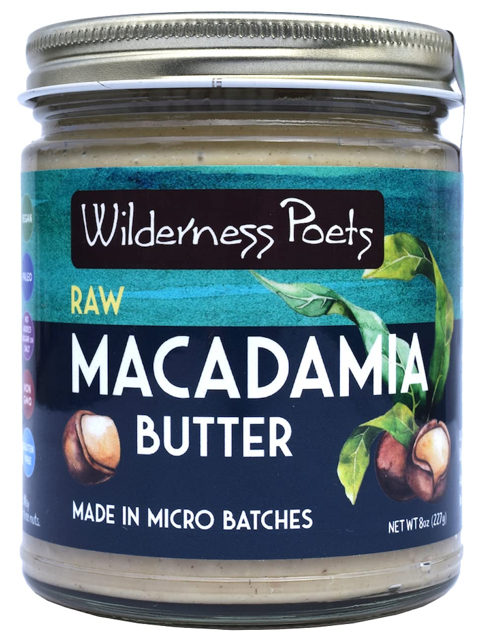 Wilderness Poets, Raw Macadamia Nut Butter Keto, Vegan