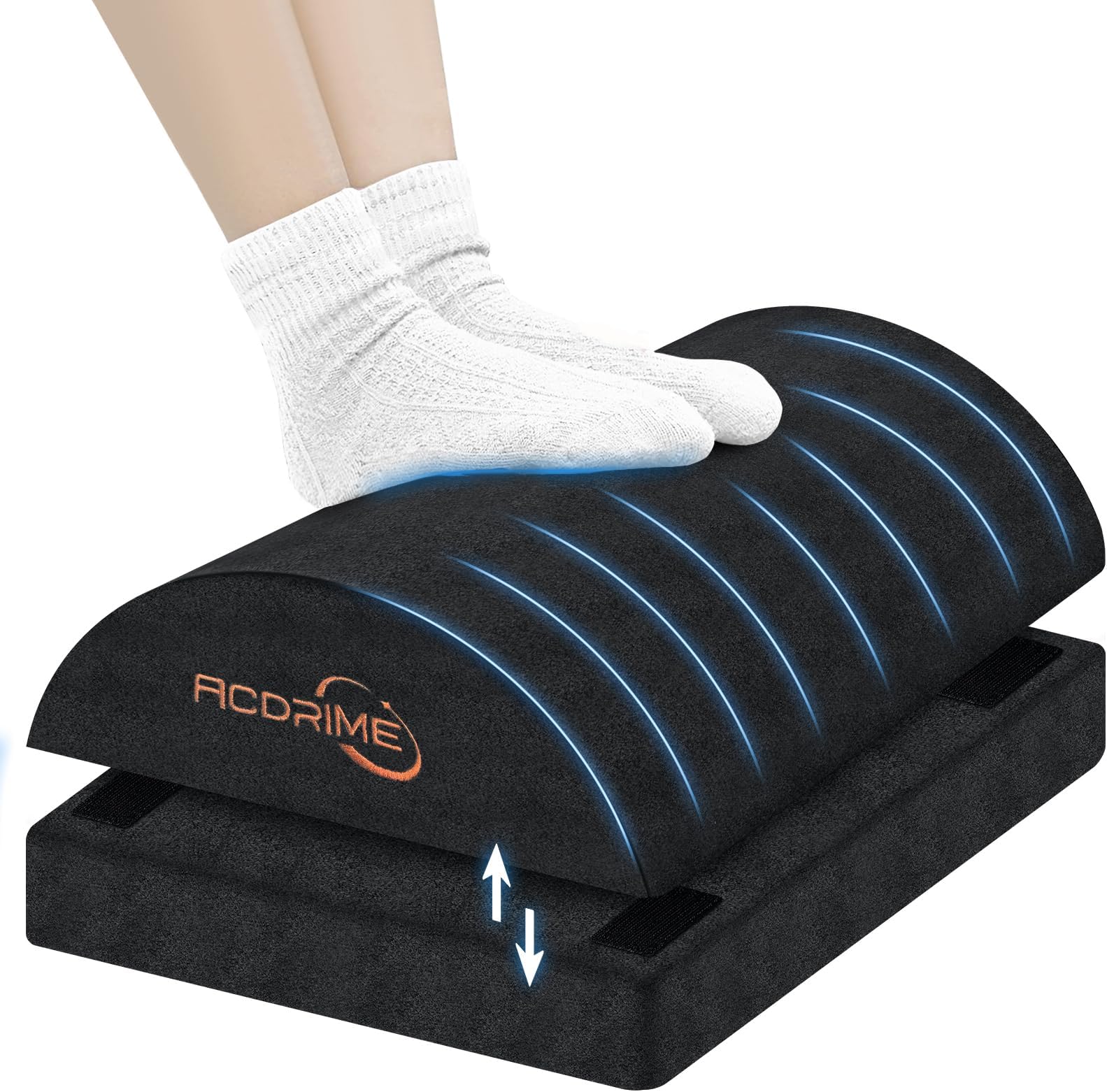 Foot Rest for Under Desk at Work, Under Desks Footrest, Ergonomic 2 Adjustable Heights Footrest, Office Desk Accessories, for Office Desks & Offices Chair - Back & Leg Hip Pain Relief