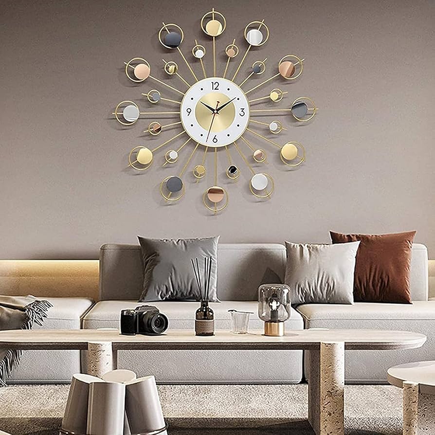 壁掛け時計アート リビングルームの装飾用大型壁掛け時計、大型