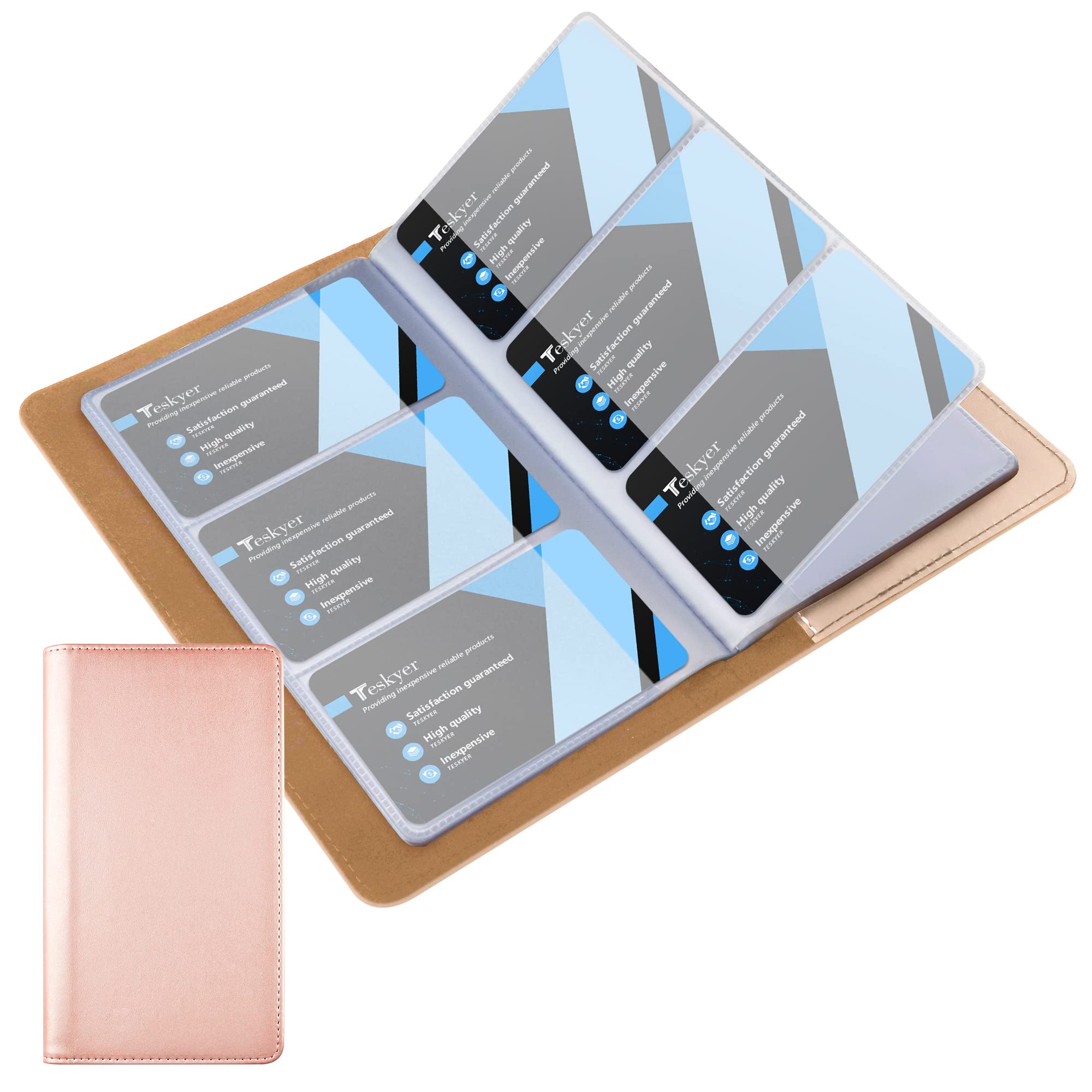 Amazon.com : Teskyer Business Card Holder, High Capacity Business Card  Organizer Book for Men & Women, Credit Card Organizer Name Card Holders  Binder File Sleeve Storage, 156 Slots, Rose Gold : Office Products