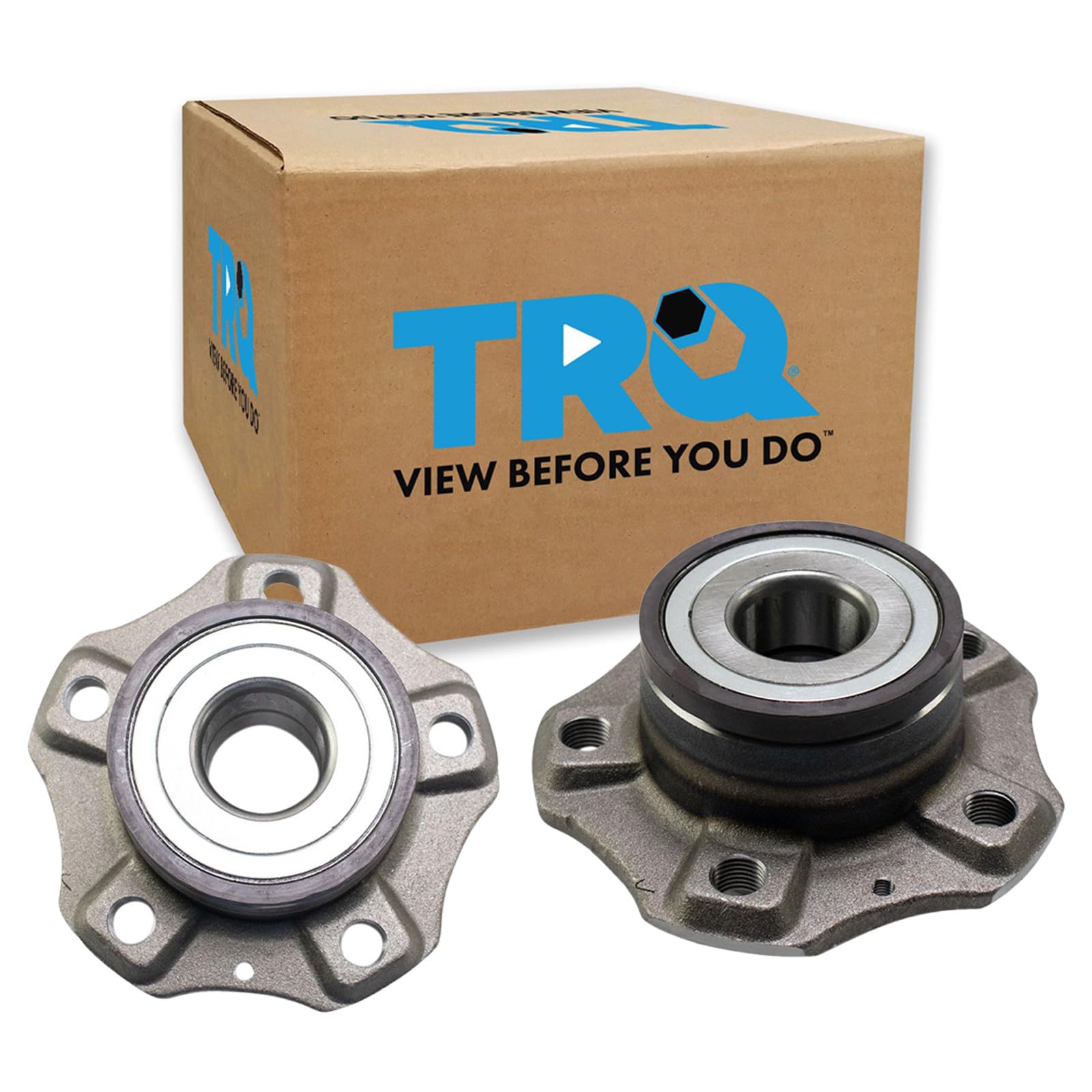 TRQ Rear Left and Right Wheel Bearing and Hub Assembly Set 2 Piece