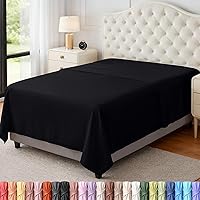 Vista 51 de Utopia Bedding Sábana plana – 1 paquete (individual, blanco) – Tela de microfibra suave cepillada – Sábana superior resistente al encogimiento y a