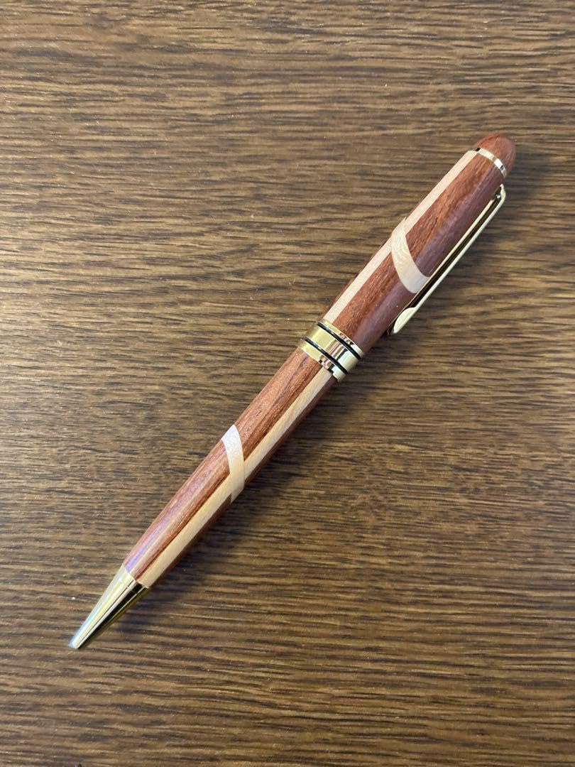 伊東屋　寄木細工ボールペン 廃番 伊東屋オリジナル 寄木細工 ボールペン 回転繰り出し式 木