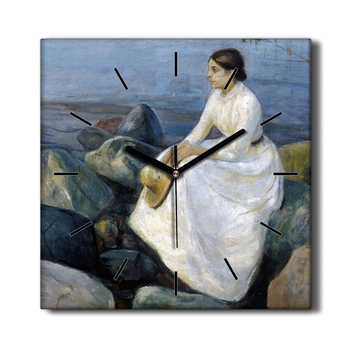 Horloge sur Toile sans tic-tac Coloray pour Dormir et Travailler dans le Calme