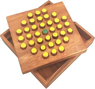 Solitaire Hexagon 37 Pegs - Strategy Wooden Game