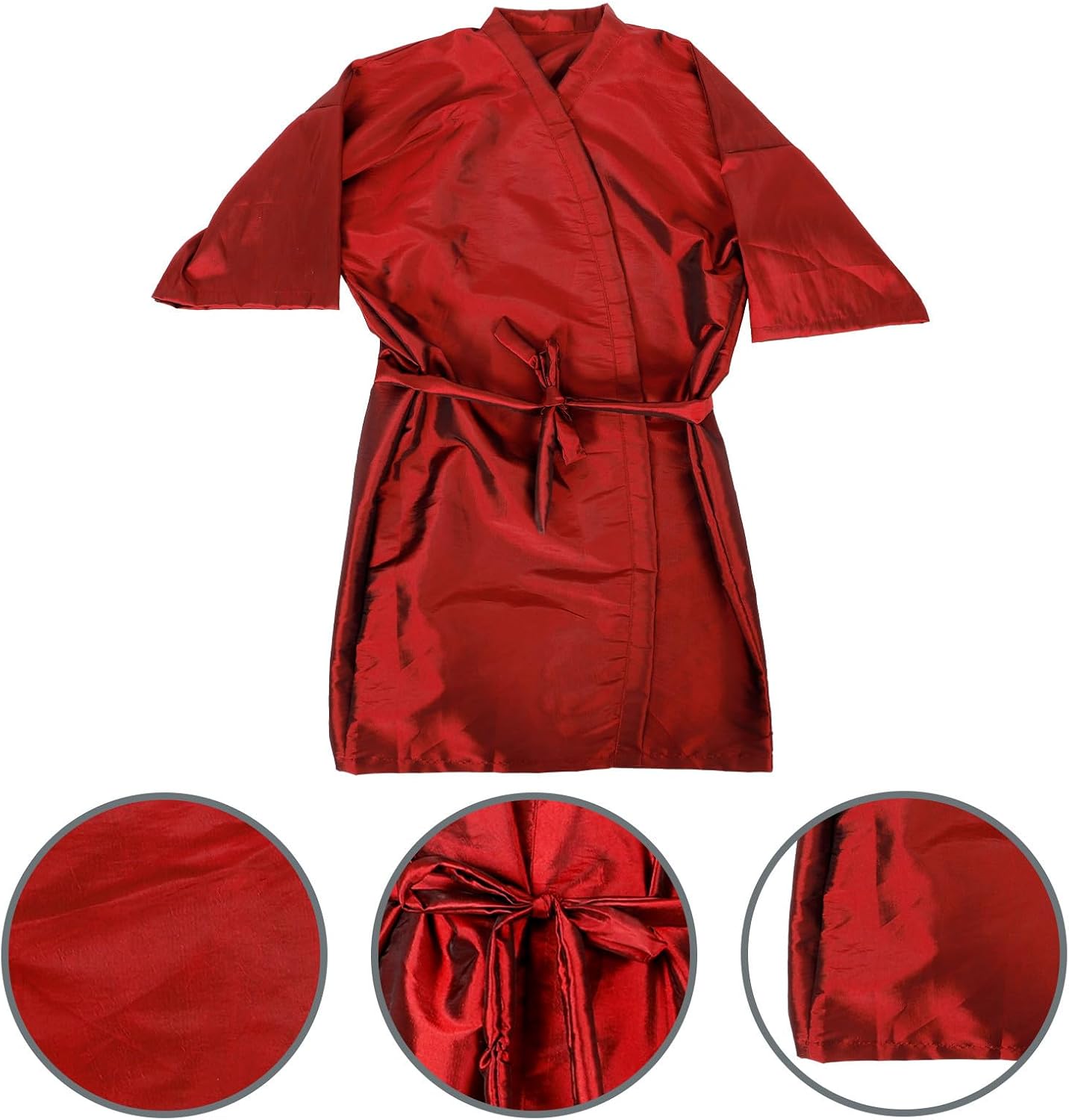 Salon Hairdresser Cape for Clients in Barber Shops and Beauty Salons, Comfortable Pongee Fabric Hair Cutting Cape, Durable Red Hairdressing Gown