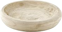 Santa Barbara Design Studio Hand-Carved Paulownia Wood Serving Bowl - 11.5" Large Natural Fruit Bowl for Serving & Decor
