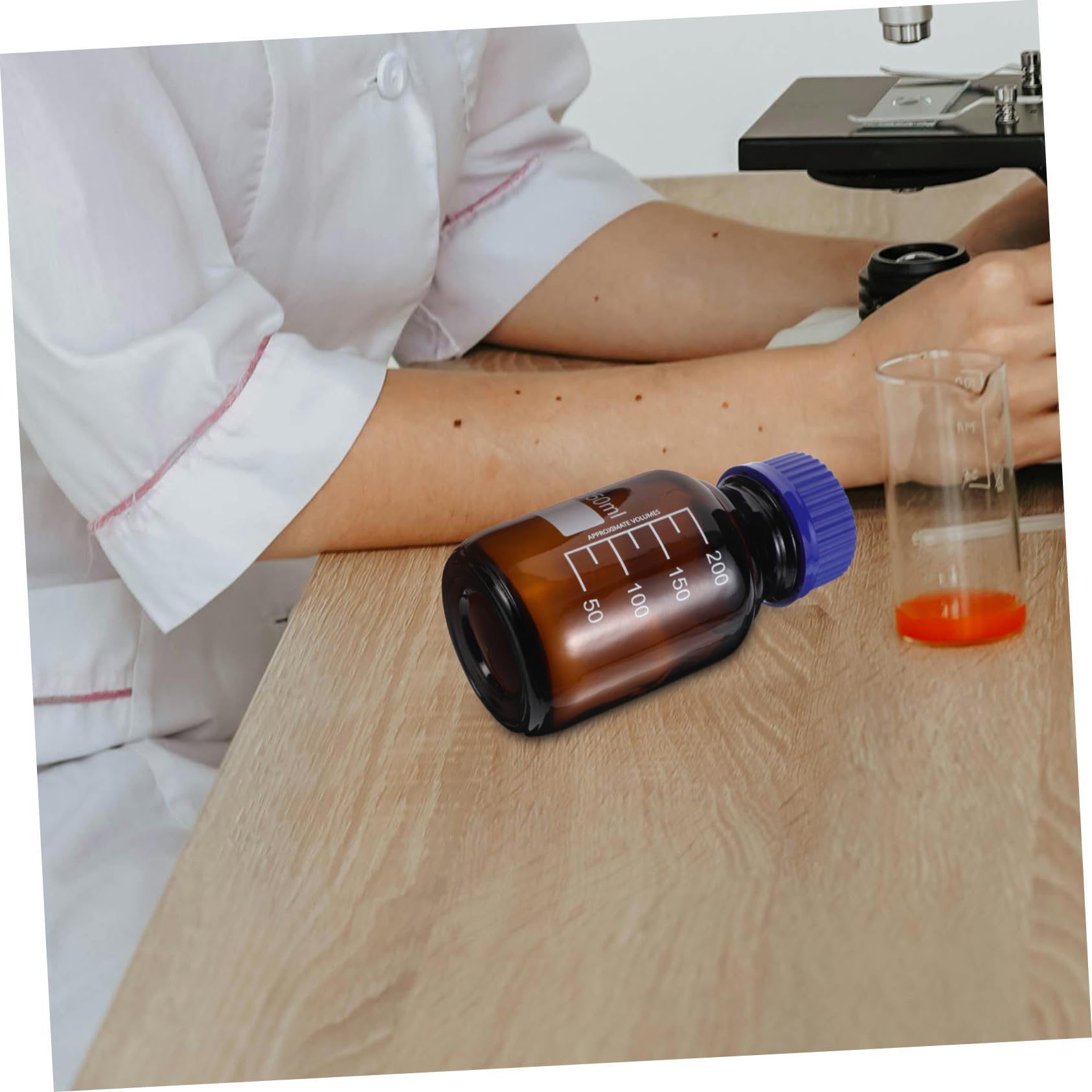 Anneome 3stücke Labor-reagenzflasche Braune Glasflasche Mit Stopfen Vorratsbehälter Für Chemikalien Laborglasbehälter Kleine Glasflasche Für Lichtempfindliche Flüssigkeiten